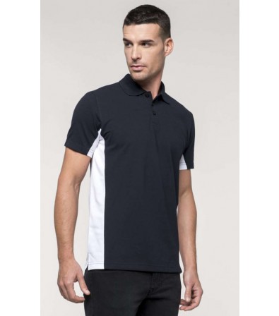 Férfi piké póló oldalán színes