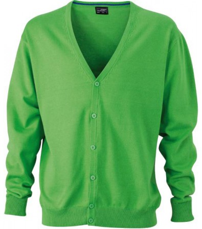 James & Nicholson zöld színű Férfi V-nyakú Kardigán