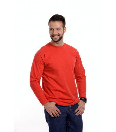 Férfi Hosszú Újjú Póló Piros
