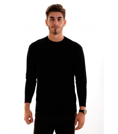 Fruit of the Loom Férfi Hosszú Ujjú Póló Fekete
